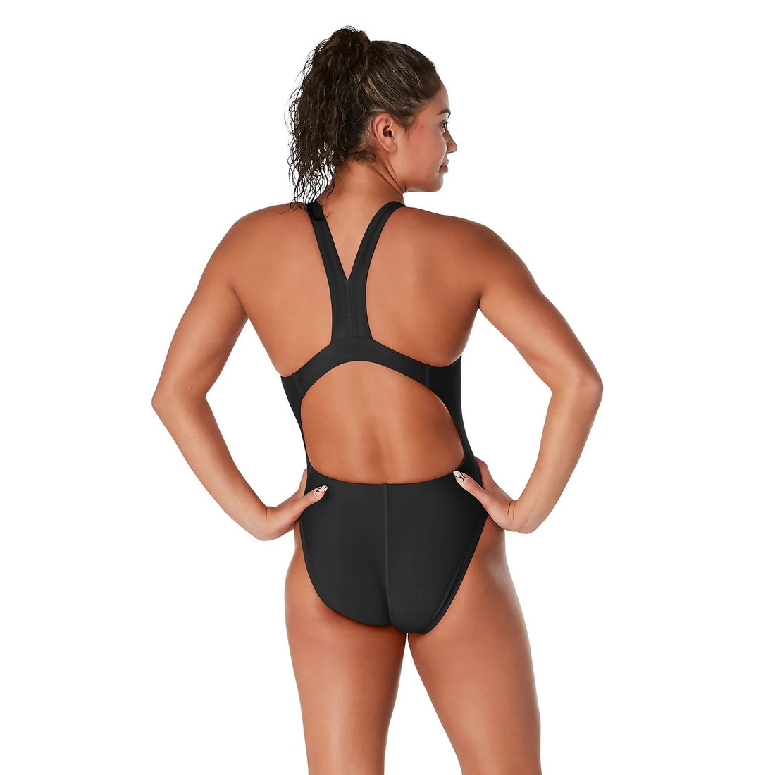 Speedo Women's Solid Super Proback One Piece Swimsuit