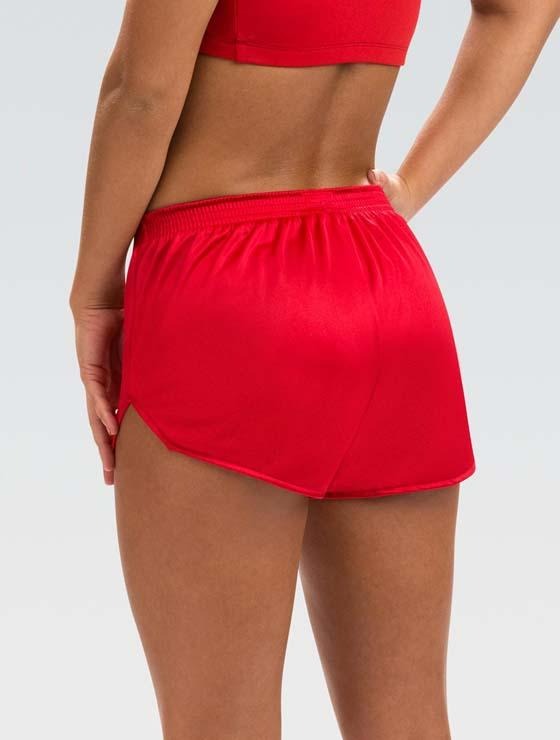 Womens Solid Red Guard Cover-Up Shorts