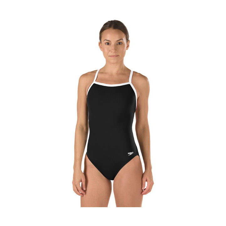 Speedo Solid Endurance Thin Strap One Piece Swimsuit