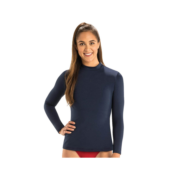 Dolfin Women's Rash Guard Mock Neck Long Sleeve