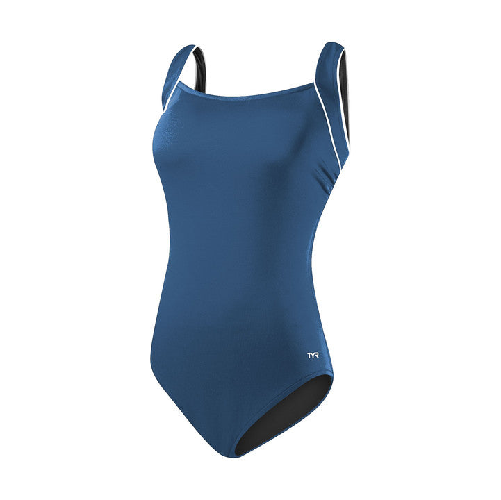 Tyr Solid Square Neck Tank Swimsuit