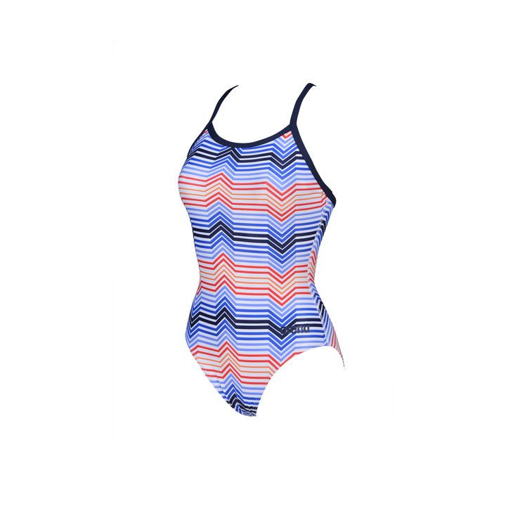 Arena One Piece Suit Multicolor Stripes Light Drop Back