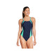 Speedo Solid Splice Flipback One Piece Swimsuit 