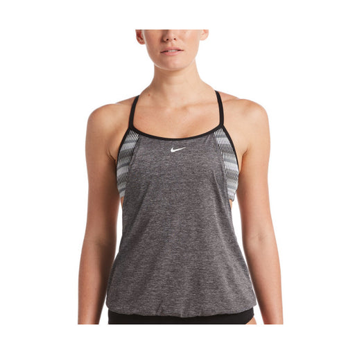 Nike Texture Stripe Layered Tankini Top