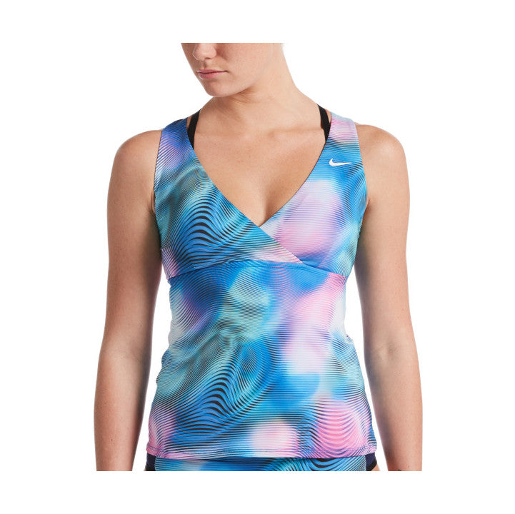 Nike Shift Layered Crossback Tankini Swimsuit Top