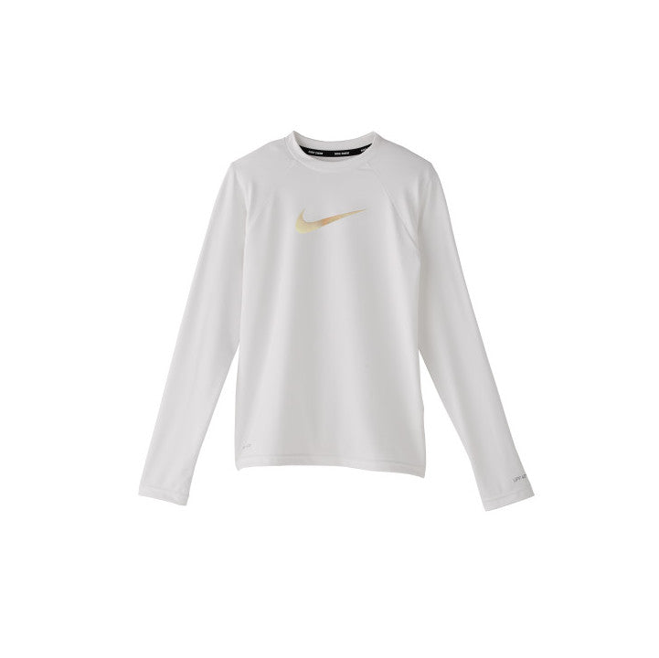 Nike Girls Swoosh Long Sleeve Hydroguard Swim Shirt