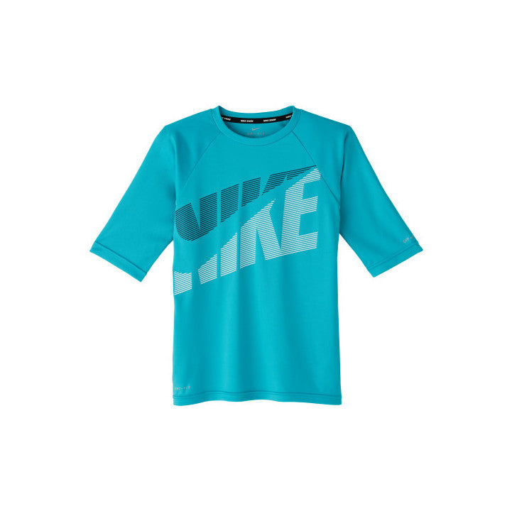 NIKE Boys' Swim Shirt Tilt Short Sleeve Hydroguard