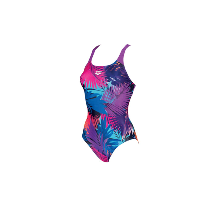 Arena W Palm Print Swim Pro Back One Piece