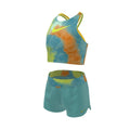 Nike Girls Tie Dye Spiderback Midkini & Short Set