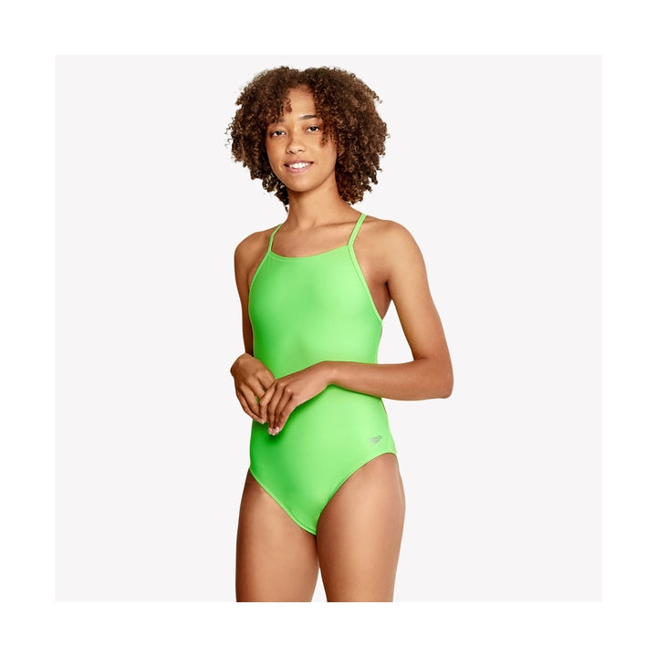 Speedo Womens Solid the One Back One Piece