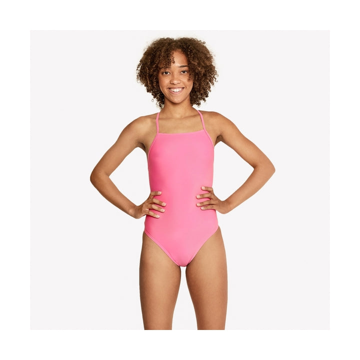 Speedo Womens Solid T-back One Piece