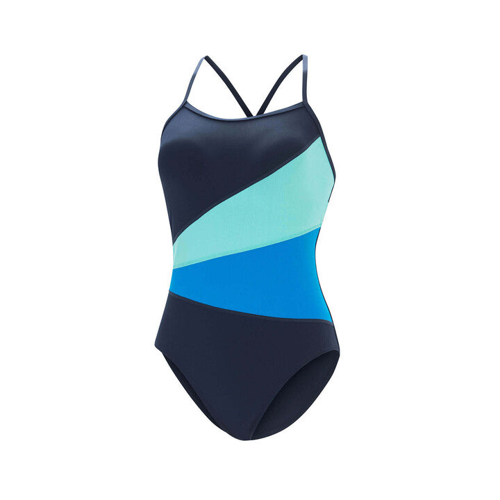 Aquashape Women's Moderate Color Block One Piece Swimsuit