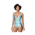 Speedo Women's Active V-Neck Halter One Piece Swimsuit