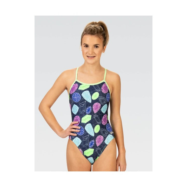 Dolfin Uglies Women's Gemstruck Double Strap Back One Piece Swimsuit