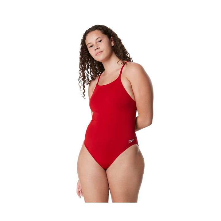 Speedo Women's Standard Swimsuit One Piece Endurance+ Strappy Solid