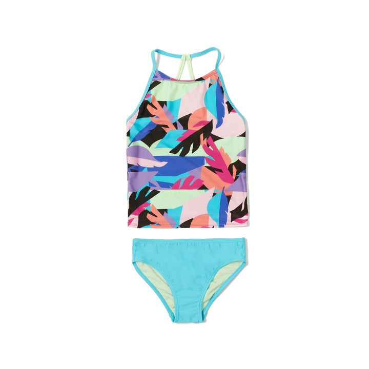 Speedo Print High Neck Tankini Set