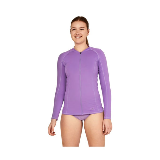 Speedo Full Zip L/S Color Block Rashguard