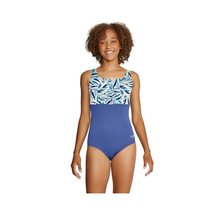 Speedo Colorblock Square Neck One piece