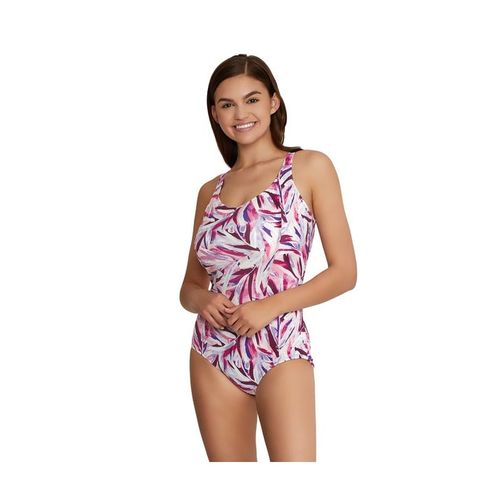 Speedo Women's Active Printed Sweetheart One Piece Swimsuit