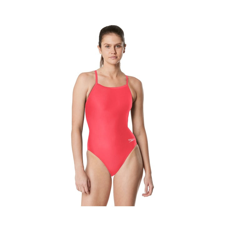 Speedo Womens Solid the One Back One Piece