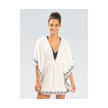 Dolfin Solid Deep V-Neck Kaftan Cover-Up