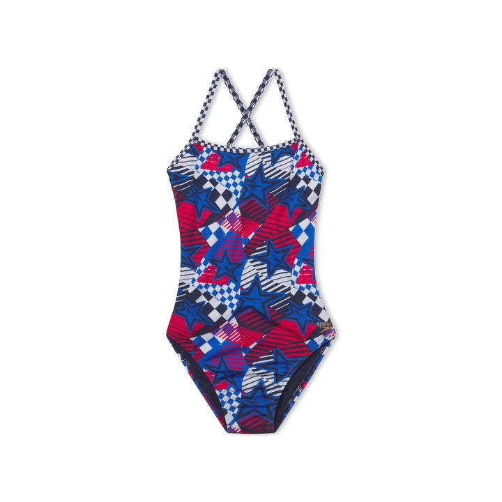 Speedo Printed Double X Back 1Pc