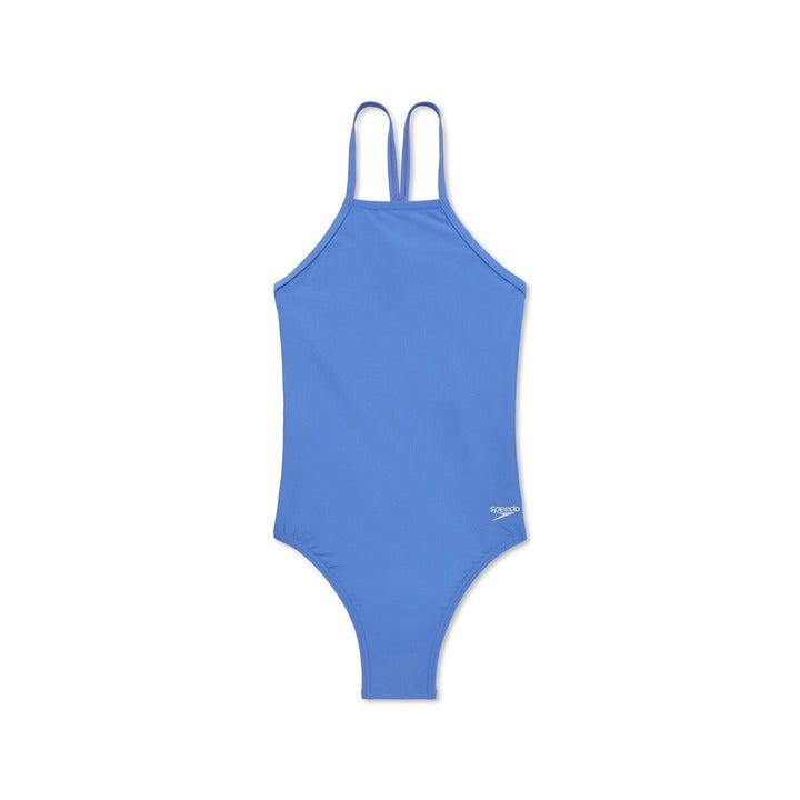 Speedo Solid High Neck One Piece Swimsuit