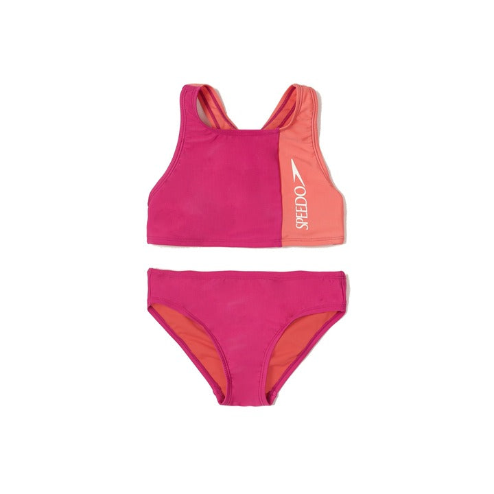 Speedo Girls' Solid Blocked Bikini Set