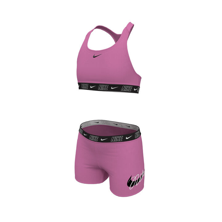 Nike Girls Logo Tape Racerback Bikini & Short Set