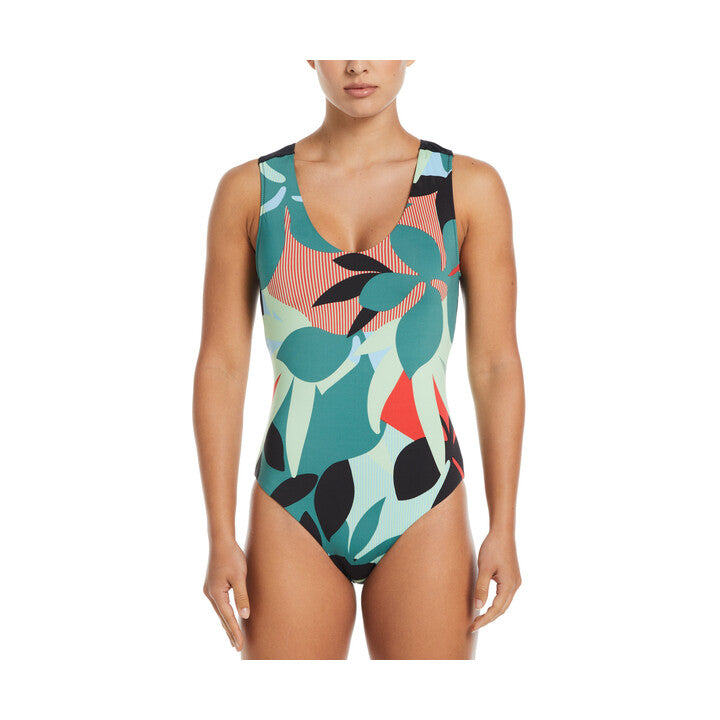 Nike Women Jungle Floral Keyhole Back One Piece