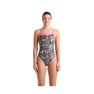 Arena Women's Butterflies One Piece Swimsuit Challenge Back