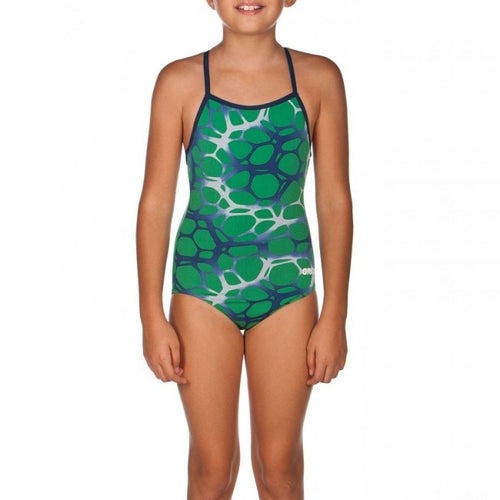 Arena Girls' Polycarbonite Max Life Light Drop Back One Piece