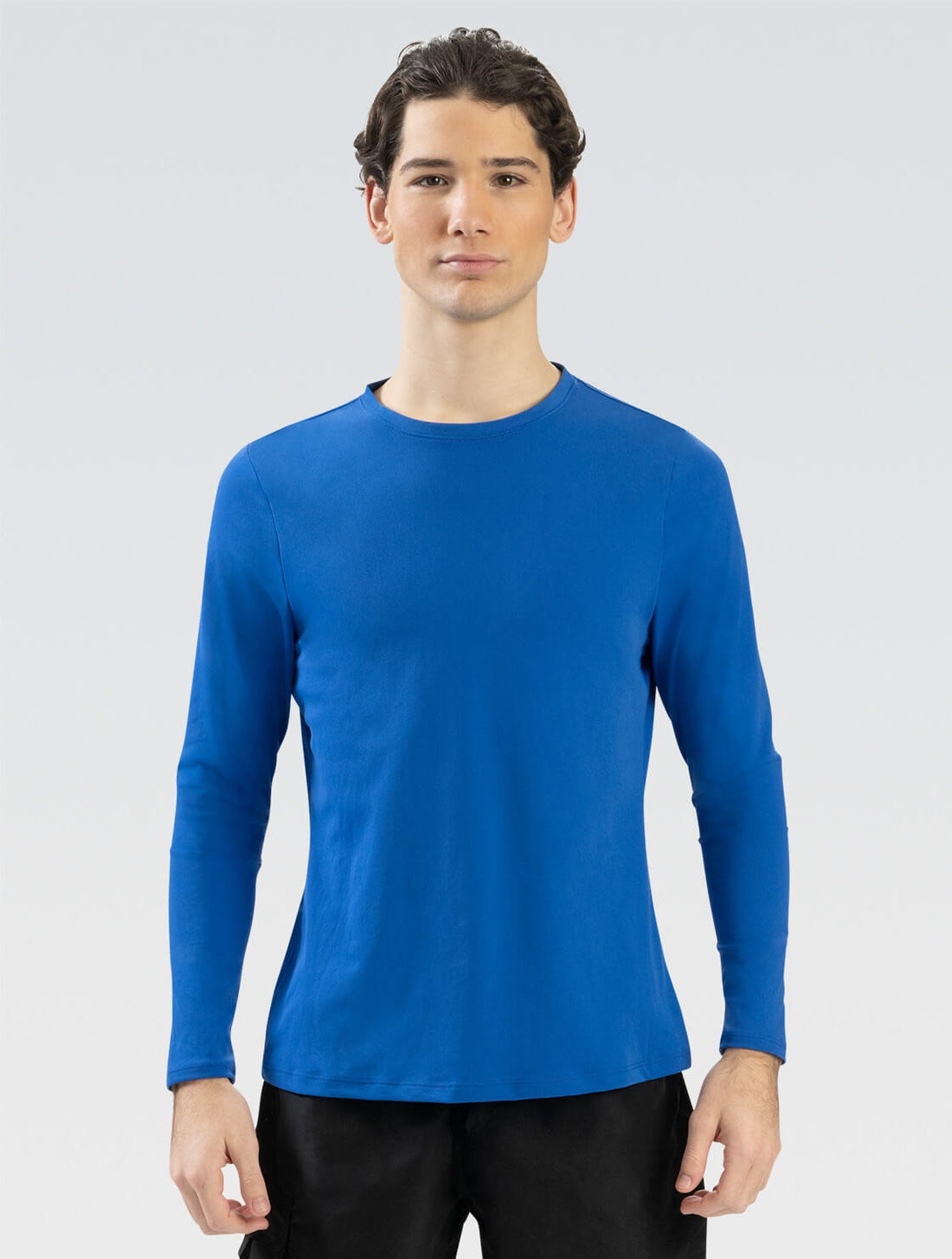 Dolfin Mens Solid Crew Neck Long Sleeve Rash Guard