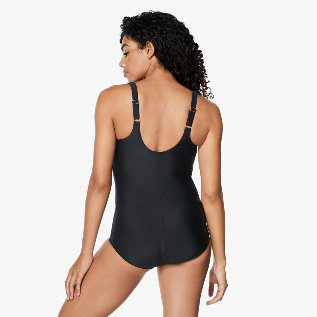 Speedo Women's Solid Sweetheart One Piece Swimsuit