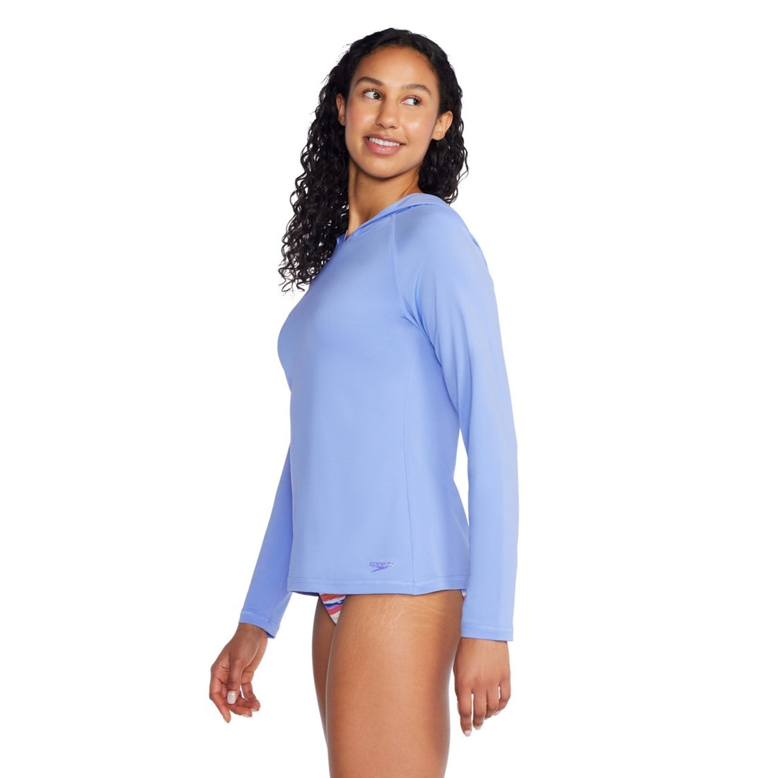 Speedo Women's Long Sleeve Swim Tee With Hood