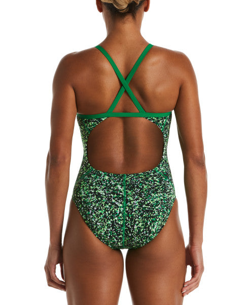 Nike One Piece Swimsuit Pixel Party Crossback