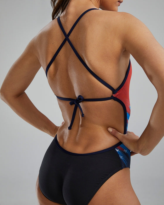 Tyr Durafast Elite Womens Crosscut Tieback Swimsuit - Valiance