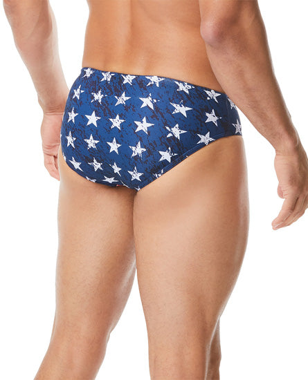 TYR Men's Swim Brief Racer Star Spangled