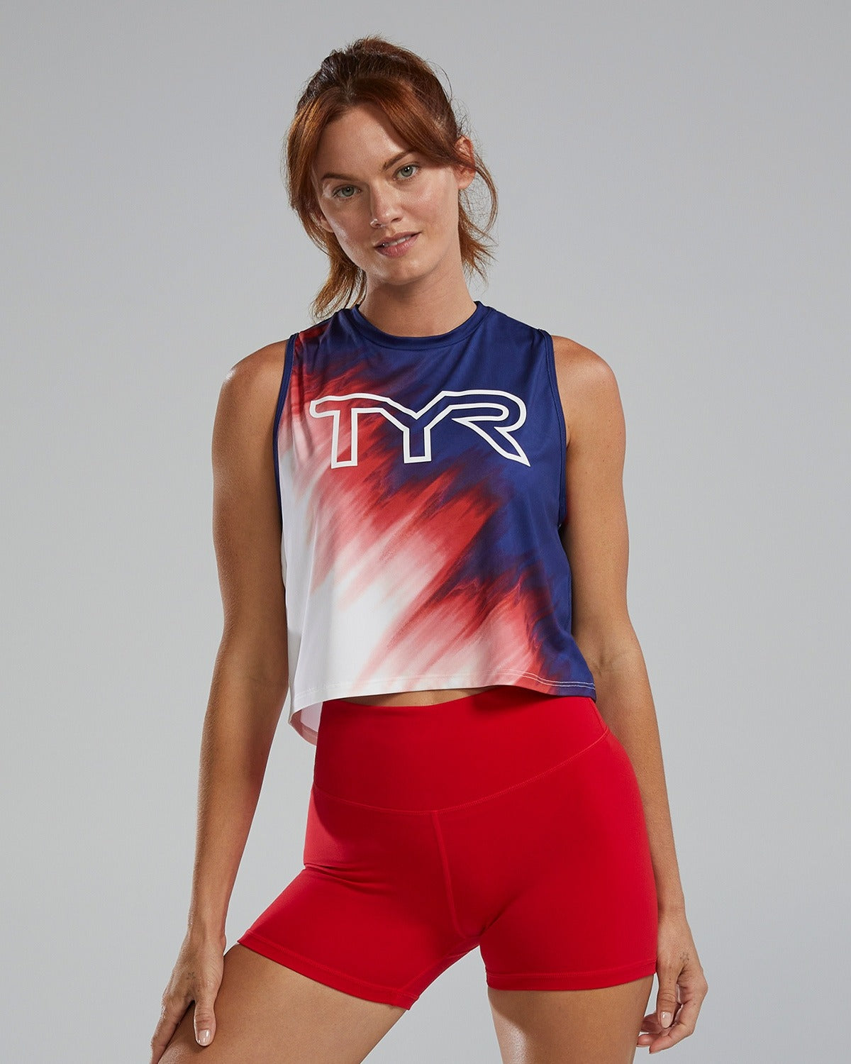 Tyr Women Large Logo Croptank USA