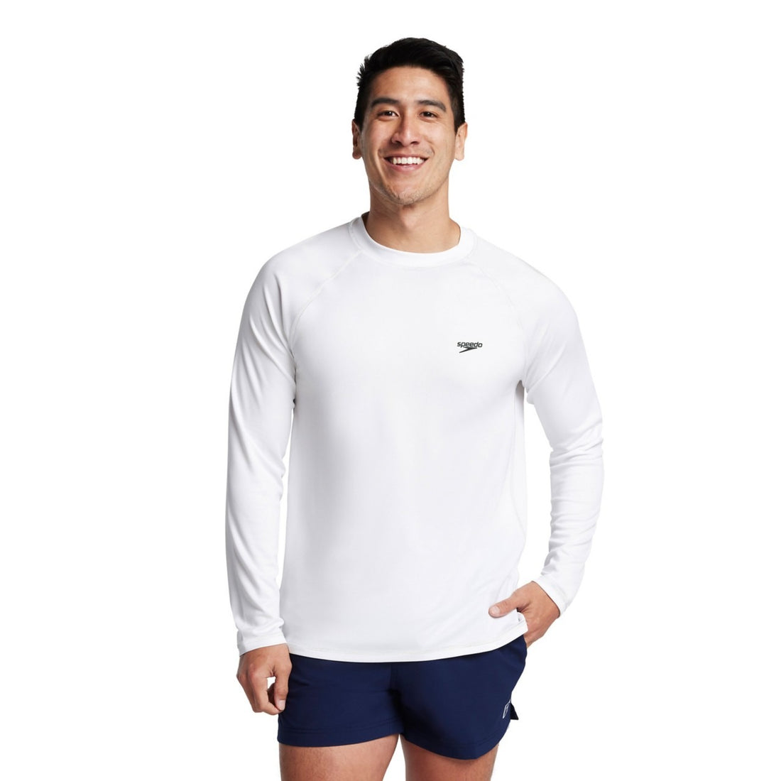 Speedo Men's UV Easy Long Sleeve Rash Guard Swim Tee