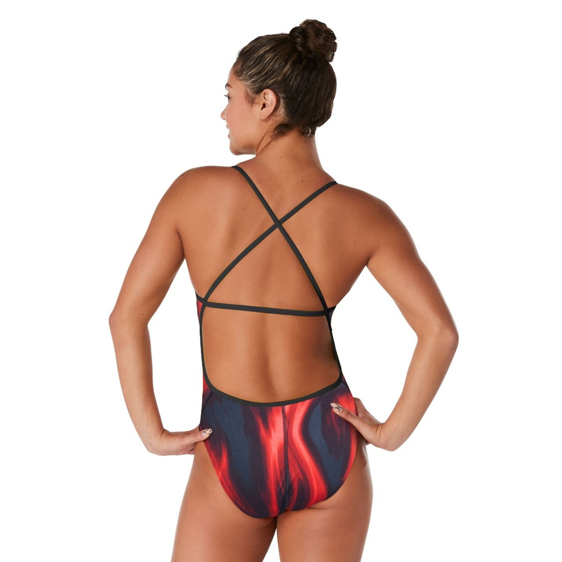 Speedo Endurance Vapor Flame Crossback Swimsuit 