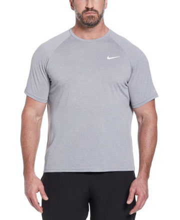 Nike Mens Plus Size Heather Short Sleeve Rash Guard Hydroguard