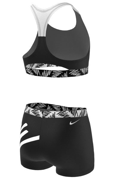 Nike Swoosh Bra/ Shorts Set Black Women's
