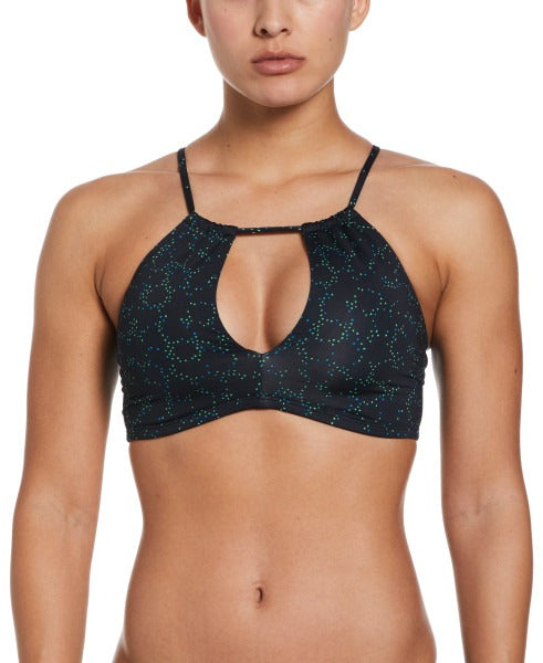 Nike Womens Dots High Neck Bikini Top