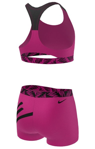 Nike Girls Script Logo Crossback Sport Bikini & Short Set