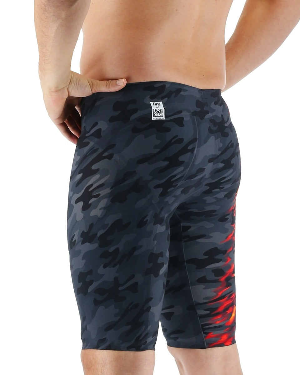 TYR Men Venzo High-Waist Jammer Swimsuit - Camo Fire