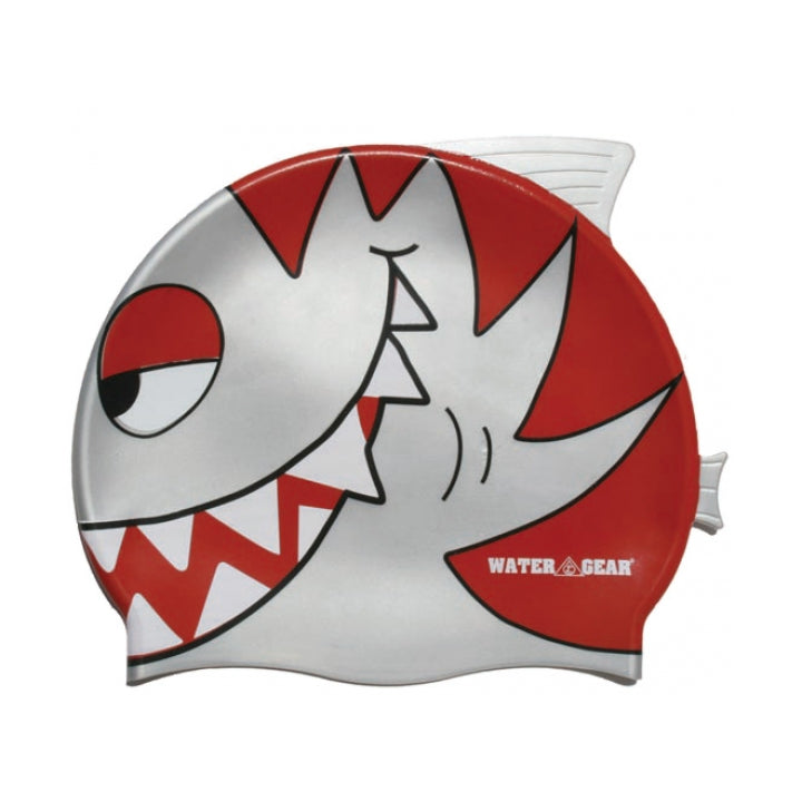 Piranha Silicone Swim Cap Silver