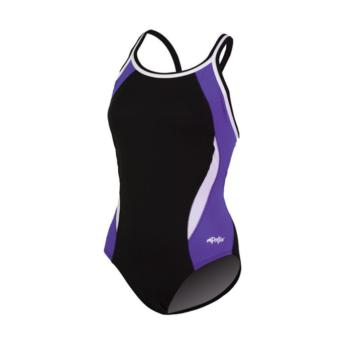 Women's Dolfin Open-Back Colorblock One-Piece Swimsuit