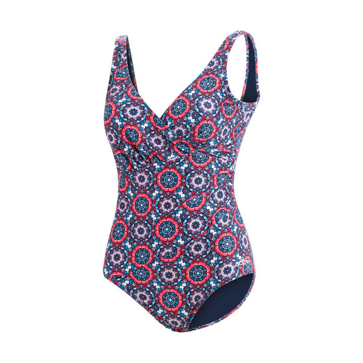 Dolfin Aquashape Mosaic Ruched Front Swimsuit