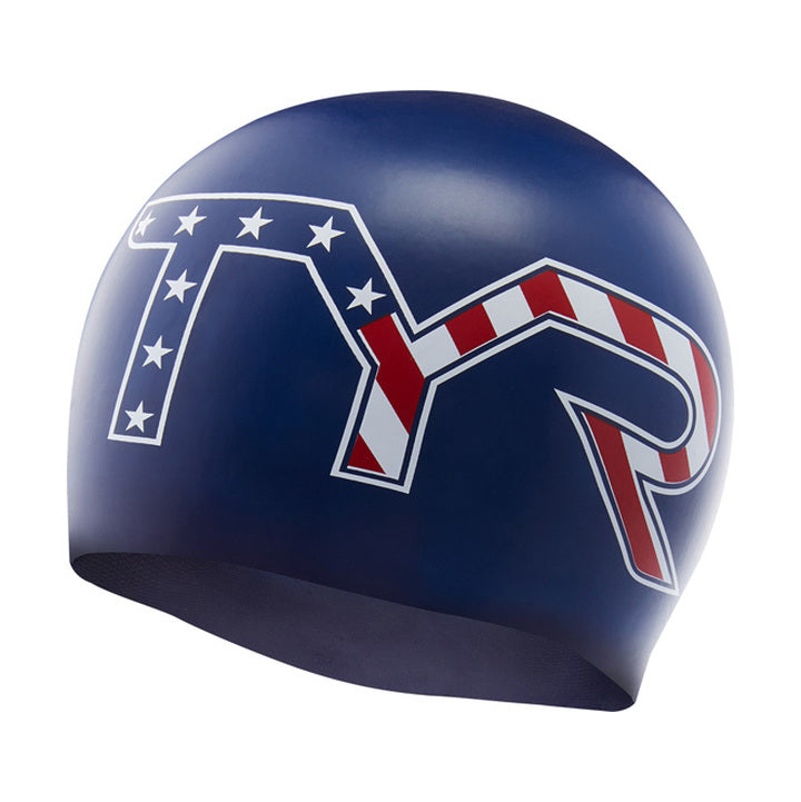 Tyr Stars and Stripes Silicone Swim Cap